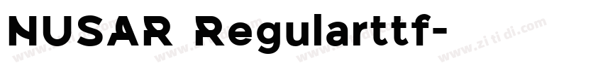 NUSAR Regularttf字体转换